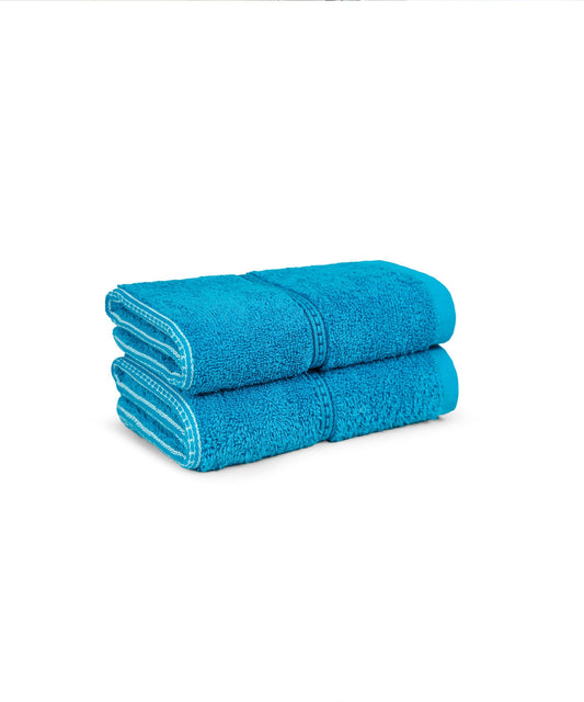Urban Comfort 2 Pc Hand Towel Set,Tiffany Teal| 450 GSM Cotton|Dry Fast