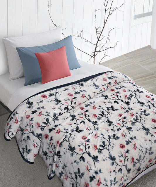 Home Essential Imperial Single Flannel Blanket, Dahlia| 1.3 KG