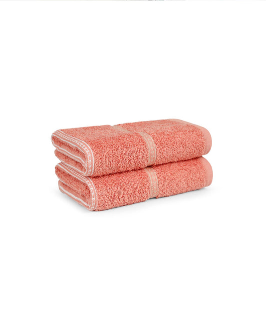 Urban Comfort 2 Pc Hand Towel Set, Brick Red| 450 GSM Cotton|Dry Fast