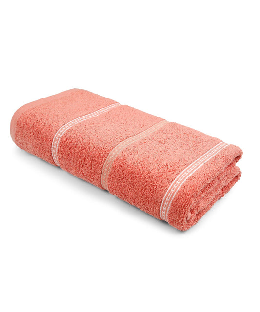 Urban Comfort Bath Towel, Brick Red| 450 GSM Cotton|Dry Fast
