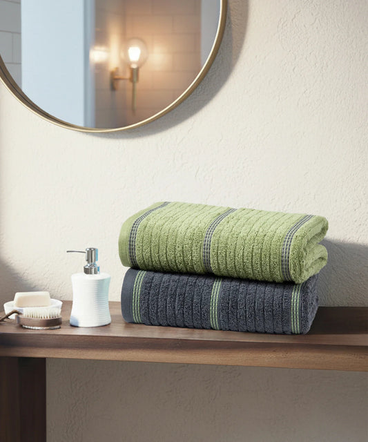 His & Her 2 PC Bath Towel Set, Ace & Joker|500 GSM Cotton