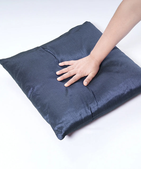 Everyday Solid Single Cushion, Blue Glory| 250 GSM Polyester