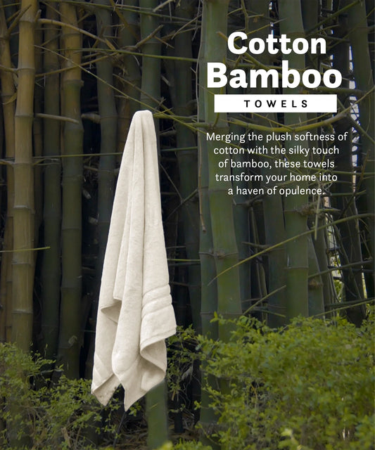 Luxe Home 1Pc Bath Towel, Lamb's Wool| 600 GSM Cotton Bamboo