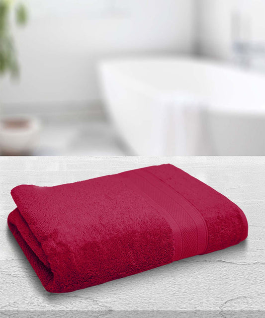 Soft Comfort  Bath Towel, 500 Gsm, Crimson