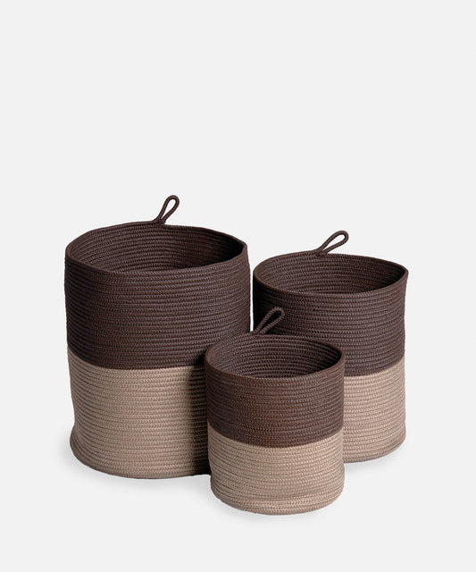 Classic 1 PC Medium Laundry Basket, Brown| 100 % Poly Propylene