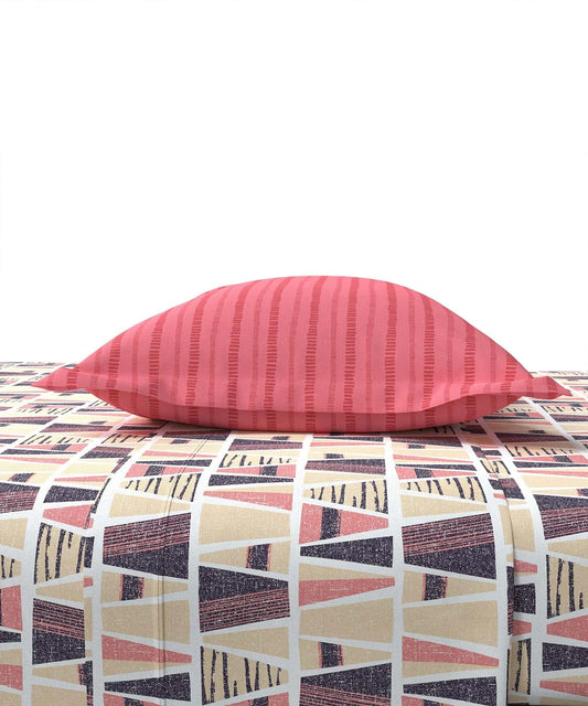 Home Essential Queen Bedsheet Set,144 Tc,Atria Pink