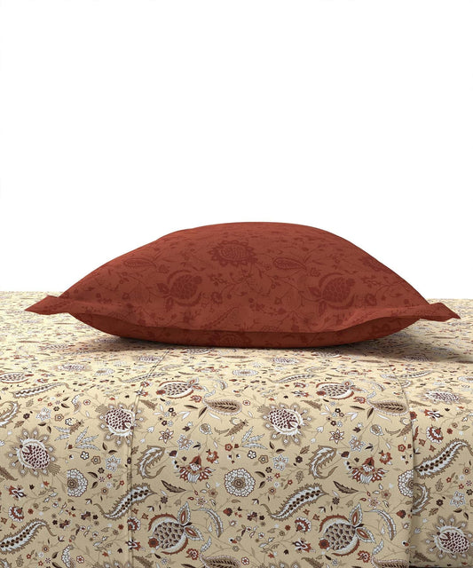 Home Essential Queen Bedsheet Set,144 Tc,Aurelia Red