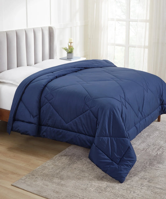 Nectarsoft Signature AC Comforter,400 Tc,  Metallic Blues