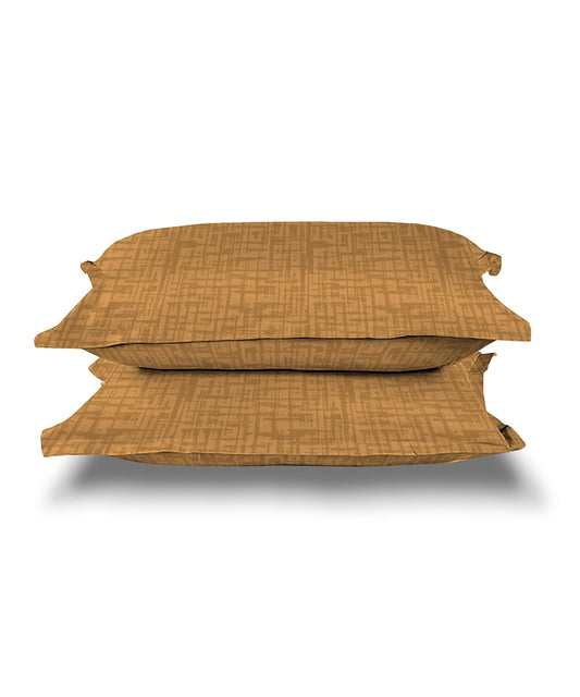 Urban Comfort Pillow Covers Set, Aria Yellow| 144 TC Cotton