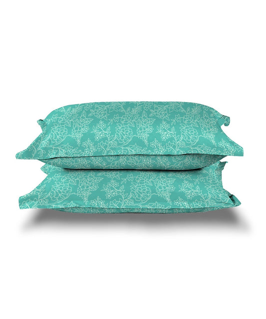 Urban Comfort Pillow Covers Set, Juliet Blue| 144 TC Cotton