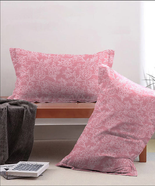 Urban Comfort Pillow Covers Set, Juliet Pink| 144 TC Cotton