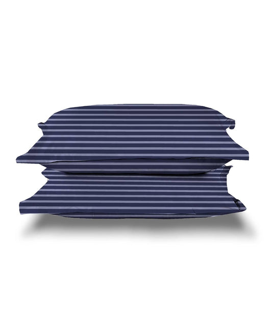Urban Comfort Pillow Covers Set, Modern Indigo| 144 TC Cotton