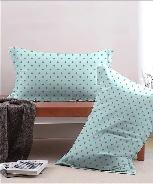 Urban Comfort Pillow Covers Set, Party Mood Teal| 144 TC Cotton