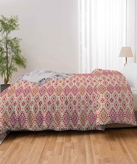 Urban Comfort Single AC Blanket/Comforter, Aria Red|120GSM Cotton
