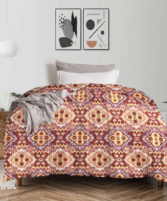 Urban Comfort Single Blanket/Comforter, Modern Brown|144 TC Cotton