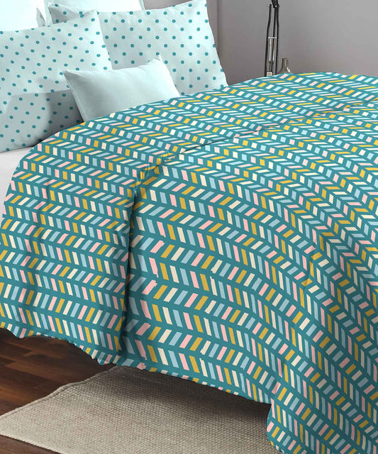 Urban Comfort Double AC Blanket/Comforter, Party Mood Teal |120GSM Cotton