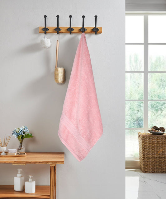 Classic 1Pc Large Bath towel, Victorian Pink| 525 GSM Cotton