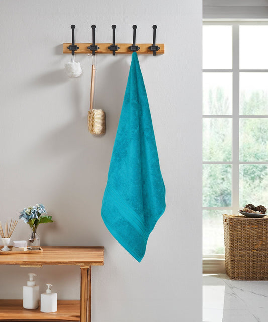 Classic 1Pc Bath towel, Peacock Blue| 525 GSM Cotton