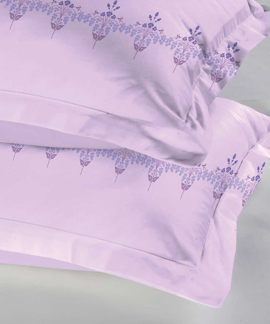 Soft Comfort Pillow Covers Set, Lilac Affair| 210 TC Cotton