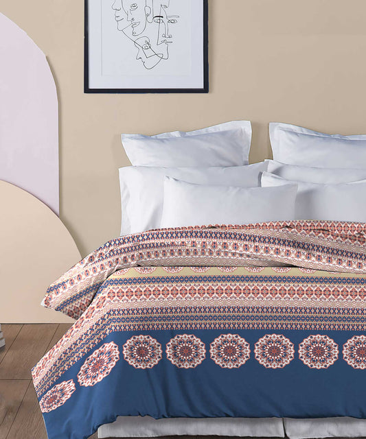 Soft Comfort Double AC Blanket/Comforter, Earthy Tales|210 TC-200 GSM Poly Cotton