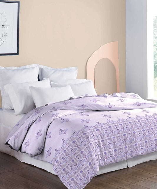 Soft Comfort Double AC Blanket/Comforter, Lilac Affair|210 TC-200 GSM Poly Cotton