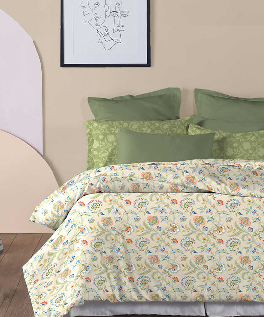 Soft Comfort Bedding Set, English Chintz| 210TC, 200GSM Cotton|4 Pc Set