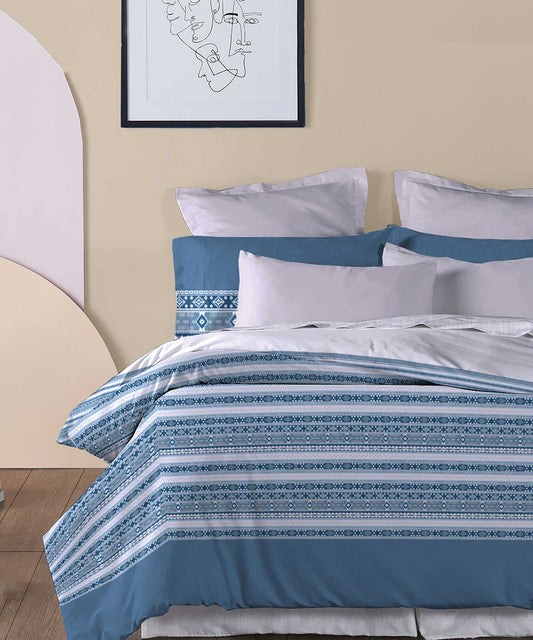 Soft Comfort Bedding Set, Ice Dust| 210TC, 200GSM Cotton|4 Pc Set