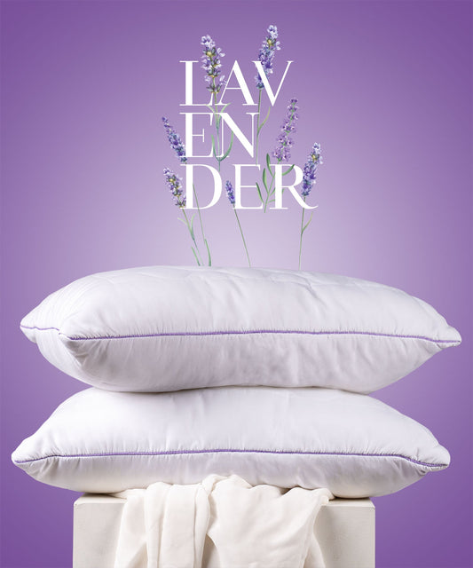 Aroma 1 Pc Pillow, Lavender, White|650 GSM Polyester