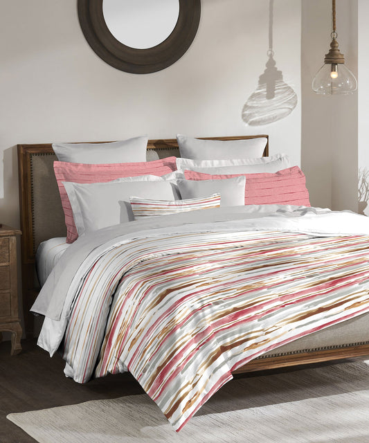 Classic King Bedsheet Set, Irene Wine|200 TC Cotton| 2 Pillow Covers
