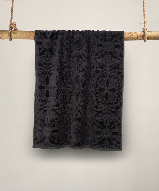 Fashion Small Bath Towel, Charcoal|600 GSM Cotton