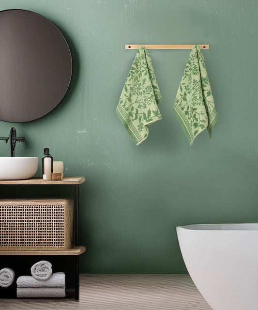 Indulgence Painterly Patterns 2 Pc Hand Towel Set, Amaryliss |575 GSM Cotton