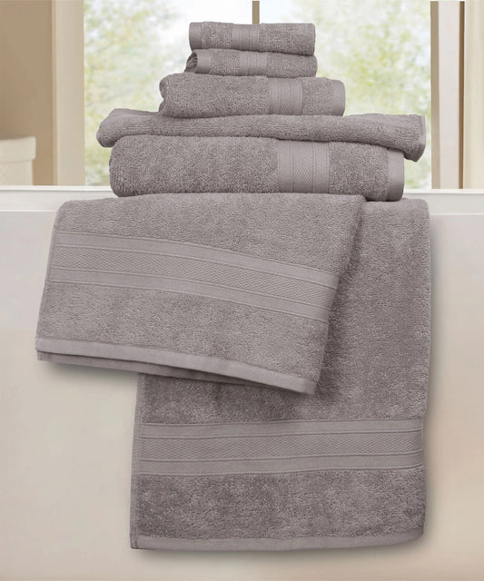 Soft Comfort 6Pc Towel Set, Charcoal|509 GSM Cotton|Air Rich Technology