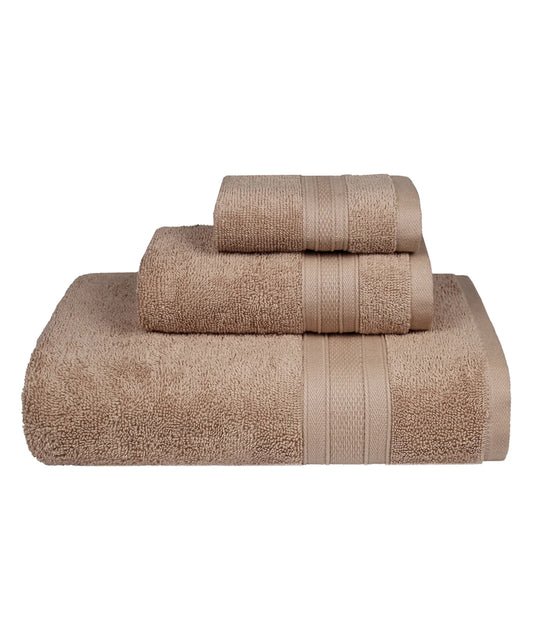 Soft Comfort 3Pc Towel Set, Acron|509 GSM Cotton|Air Rich Technology