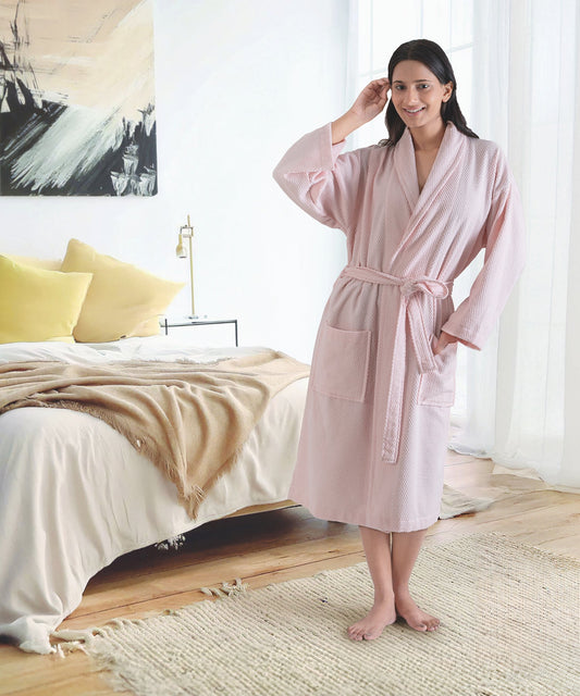 Urban Comfort Unisex Large Bathrobe, Pink| 240 GSM Cotton