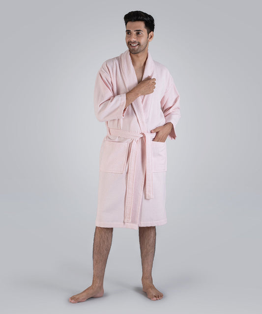 Urban Comfort Unisex Large Bathrobe, Pink| 240 GSM Cotton