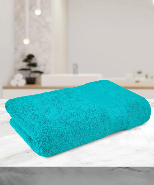Soft Comfort 1Pc Bath Towel, Teal|509 GSM Cotton|Air Rich Technology