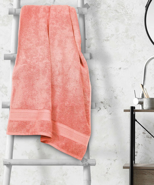 Soft Comfort 1Pc Bath Towel, Coral|509 GSM Cotton|Air Rich Technology