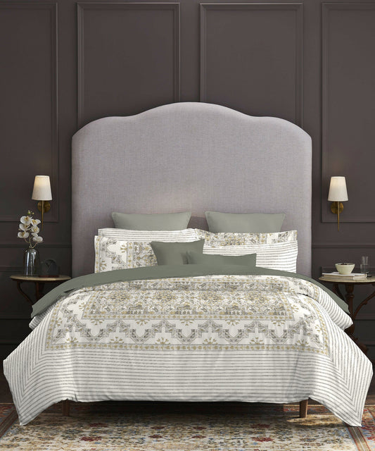 Nectarsoft Elite King Bedsheet Set, Mirage| 400 TC Cotton| 4 Pillow Covers