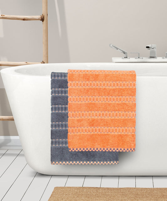 His & Her 2 PC Bath Towel  Set, Lock & Key|500 GSM Cotton