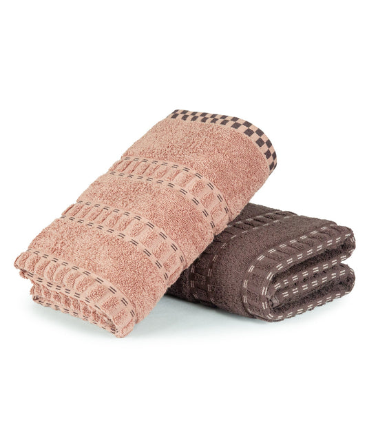 His & Her 2 PC Bath Towel Set, Jim & Jam|500 GSM Cotton