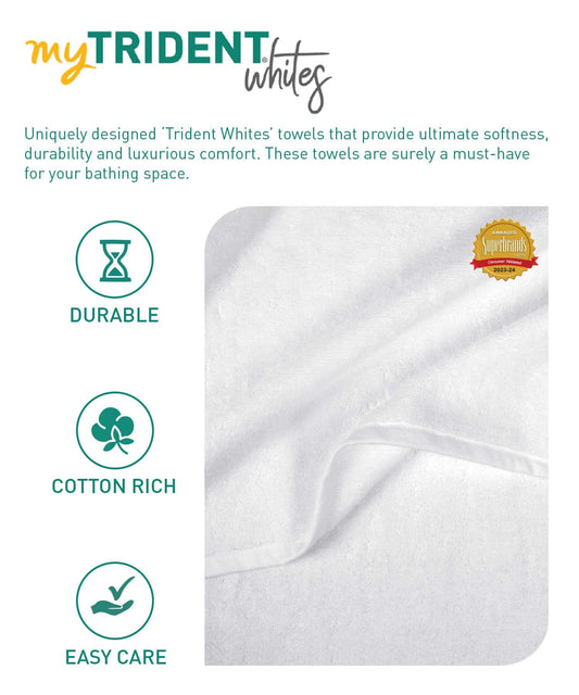 Hotel Premium Whites, Hand Towel, Durable, Cotton Rich, Easy Care