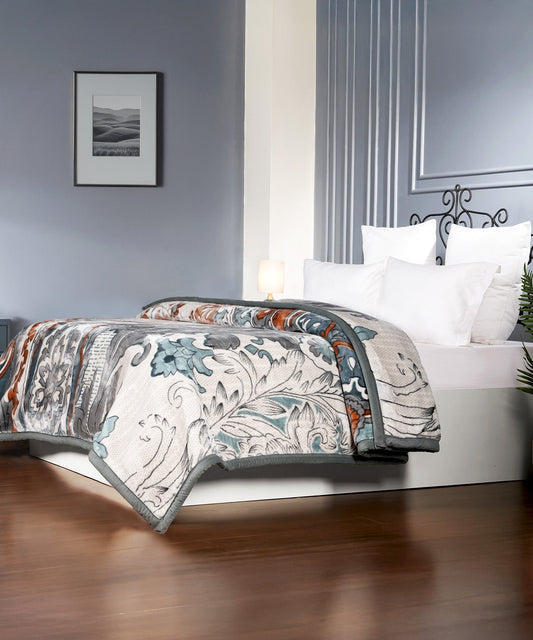 Indulgence Plush Paradise Double Blanket, 2.20MX2.40M, 5.5kg, Jean
