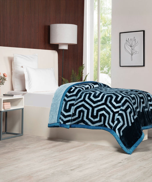 Classic Style me solid Single Blanket, Celeste|2.6 KG