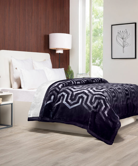 Classic Style Me Solid Double Blanket, Periwinkle| 4 KG