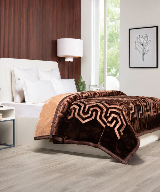 Classic Style Me Solid Double Blanket, Salmon| 4 KG