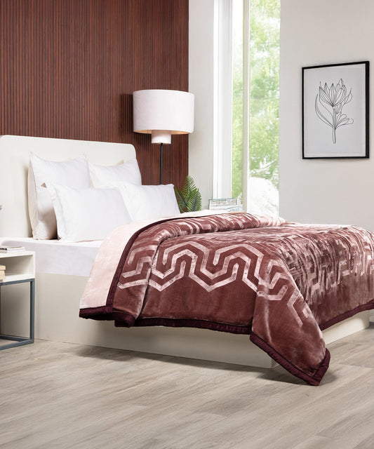 Classic Style Me Solid Double Blanket, Plush| 4 KG