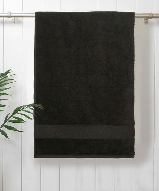 Urban Comfort 1Pc Small Bath Towel, Black| 450 GSM Cotton