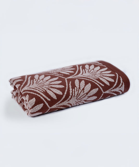 Classic Tranquil Blossoms 1 Pc Bath Towel, Ember|550 GSM Cotton