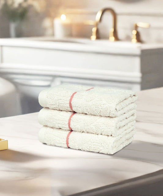 Indulgence By The Fireplace 3Pc Face Towel Set, Ripple|600 GSM Cotton