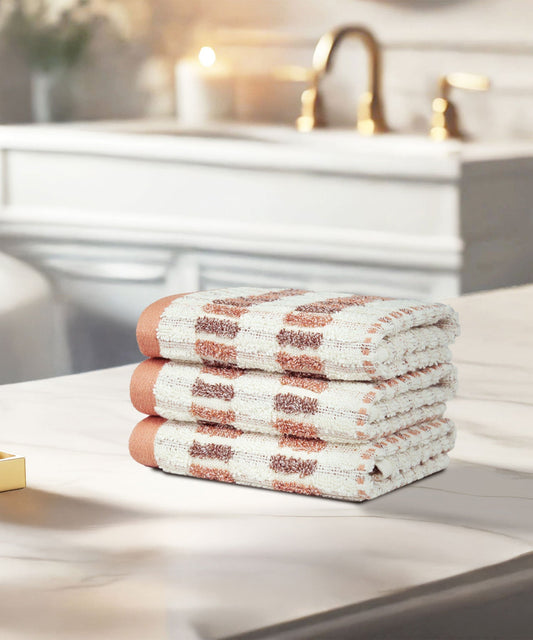 Indulgence By The Fireplace 3Pc Face Towel Set, Fossil|600 GSM Cotton